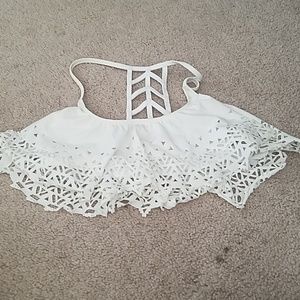 Swim top white